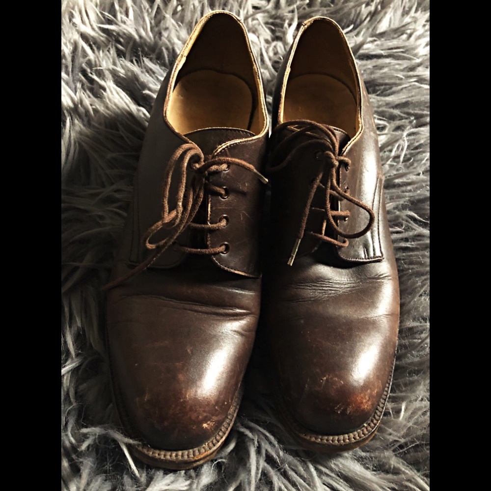 Vintage Freelance oxford lace ups with chunky heel